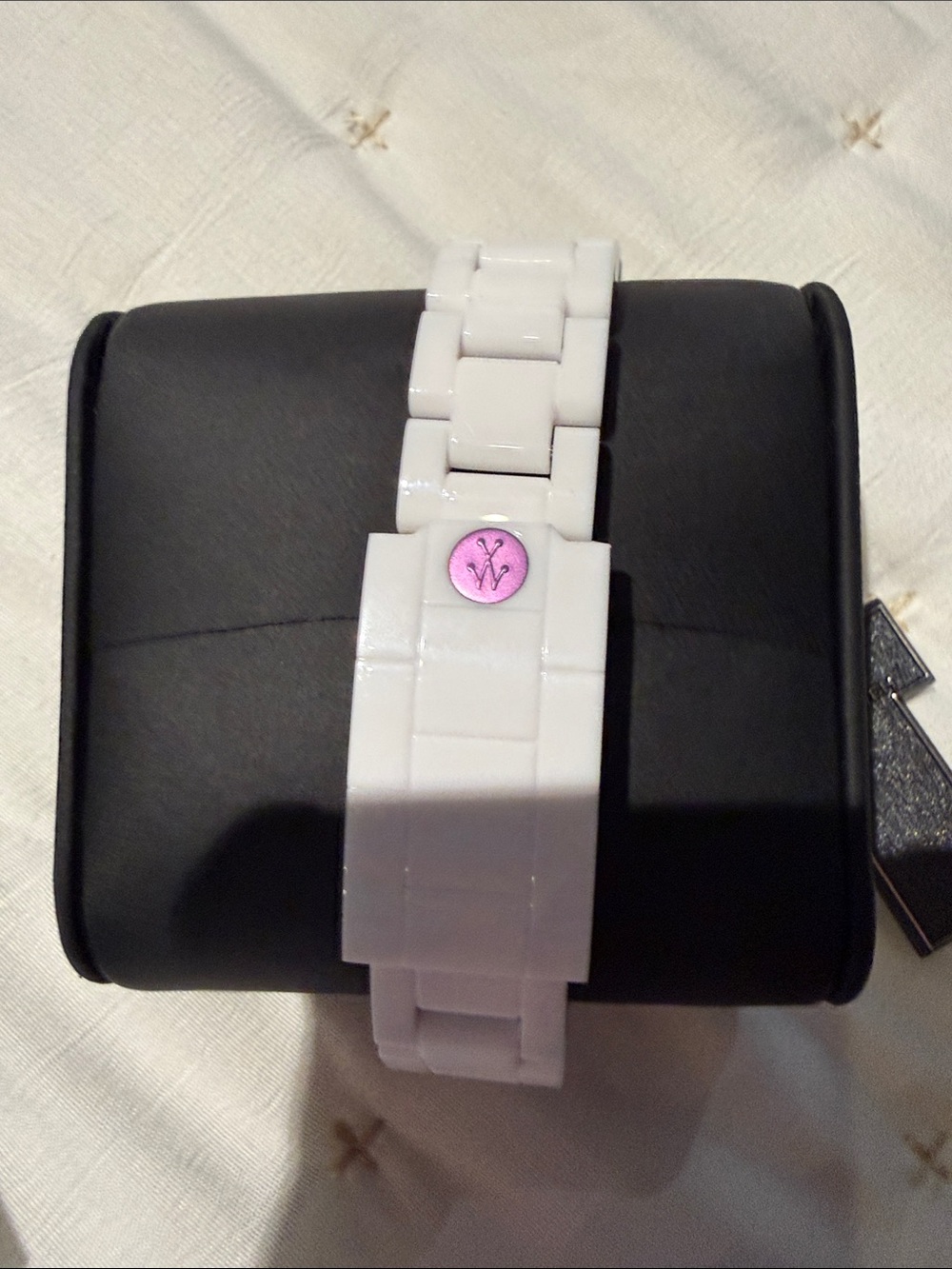 ToyWatch White Ceramic Women's Watch with Purple Accents - Picture 4 of 4
